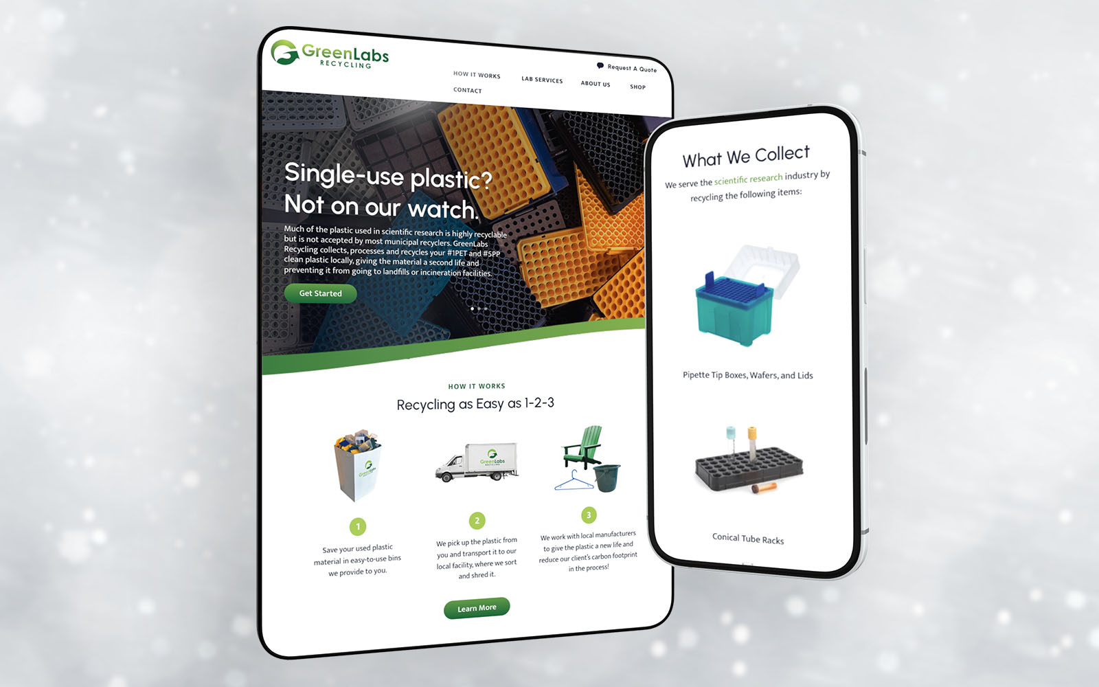 Green Labs Recycling Responsive Website Design